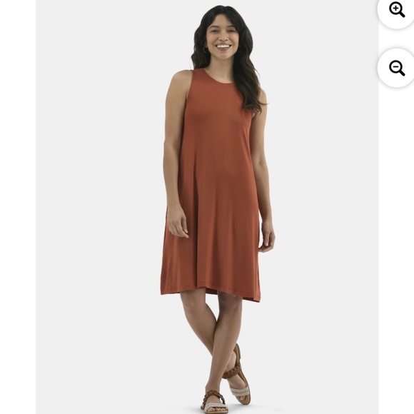 Time and Tru Women’s Rusty Bronze Fit N Flare Swing Dress Size XL NWT - Picture 1 of 4